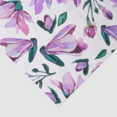 水彩ピンクと紫の花デカップティッシュ 薄葉紙 (詳細)