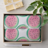 水彩ピンクと緑のスイカ模様 薄葉紙 (ギフト)