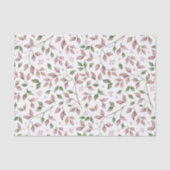 水彩ピンクと緑の離れピンクの果実 | 薄葉紙 (正面)