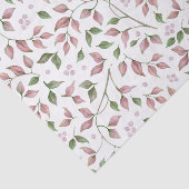 水彩ピンクと緑の離れピンクの果実 | 薄葉紙 (詳細)