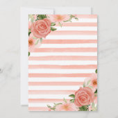 水彩ピンクと赤のバラ赤ちゃんのシャワー サンキューカード (裏面)