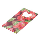 水彩ピンクと赤のバラ クレジットカード栓抜き (裏面アングル)