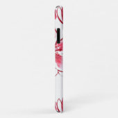 水彩ピンクと赤の花 Case-Mate iPhoneケース (裏面/右)