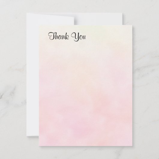 水彩ピンクと赤面牡丹春夏 ノートカード (裏面)