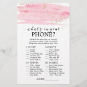 水彩ピンクと金ゴールドは正しい価格ゲーム チラシ (裏面)