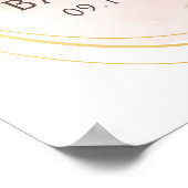 水彩ピンクと金ゴールドバプテスマ歓迎 ポスター (角)