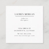 水彩ピンクと金ゴールドフォイルフェイクビジネスカード スクエア名刺 (裏面)