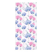 水彩ピンクと青あじさいメニューカード ラックカード (裏面)