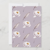 水彩ピンクと青の花赤ちゃんシャワー 招待状 (裏面)