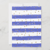 水彩ピンクと青の花21歳の誕生日 招待状 (裏面)