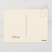 水彩ピンクと黄色のフローラブーケ ポストカード (裏面)