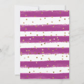 水彩ピンクと黄色のリースベビーシャワー 招待状 (裏面)