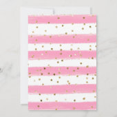 水彩ピンクと黄色の花を卒業 招待状 (裏面)