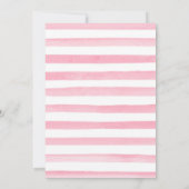 水彩ピンクと黄色の花キンセアニェラ 招待状 (裏面)