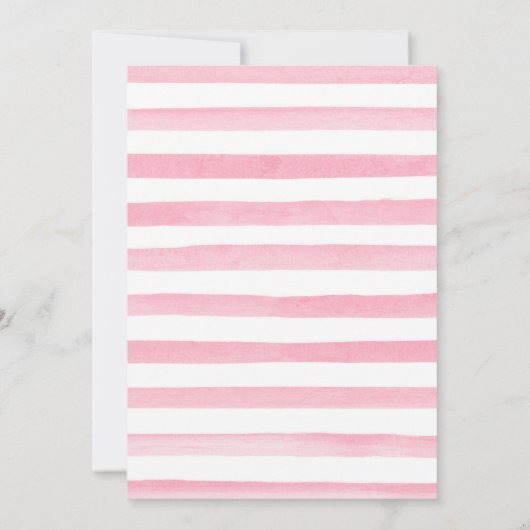 水彩ピンクと黄色の花甘い16 招待状 (裏面)