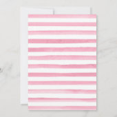 水彩ピンクと黄色の花50誕生日 招待状 (裏面)