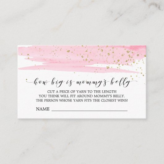 水彩ピンクどのように大きいママのベリーゲームカード エンクロージャーカード (正面)