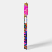 水彩ピンクのひまわり抽象芸術花模様 Case-Mate iPhoneケース (裏面 / 右)