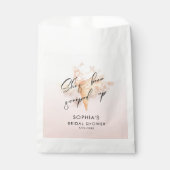 水彩ピンクのアイスクリーム ブライダルシャワー フェイバーバッグ (正面)