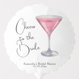 水彩ピンクのカクテル ブライダルシャワー バルーン