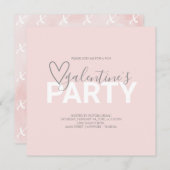 水彩ピンクのガランティンパーティー誕生日 (正面/裏面)