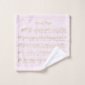 水彩ピンクのクリスマスエレメント バスタオルセット (ウォッシュタオル)