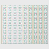 水彩ピンクのクリスマスグランドミレニアル ラッピングペーパー (フラット)