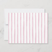 水彩ピンクのストライプがおしゃれなノートカード ノートカード (裏面)