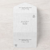 水彩ピンクのチャペル結婚メキシコ オールインワン招待状 (外側)