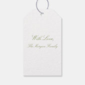 水彩ピンクのハイドランジアの招待状 ギフトタグ (裏面)