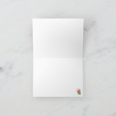 水彩ピンクのハイドランジア サンキューカード (内部)