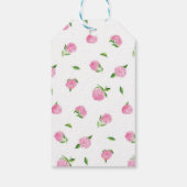 水彩ピンクのハイドランジア シノワズリー ネーム ギフトタグ (裏面)