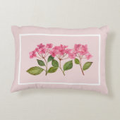 水彩ピンクのハイドランジア ライカプスのイラスト アクセントクッション (裏面)