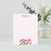 水彩ピンクのハイドランジア ライカプスの花の絵 (スタンド正面)