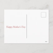 水彩ピンクのバラとハート母の日 シーズンポストカード (裏面)