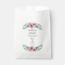 水彩ピンクのバラの緑の葉