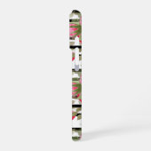 水彩ピンクのバラの花フローラロマンチックなプリン iPhoneケース (左側面)