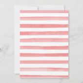 水彩ピンクのバラの花21歳の誕生日 招待状 (裏面)