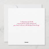 水彩ピンクのバラフレームオーダーメイド シーズンカード (裏面)