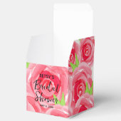 水彩ピンクのバラ2"パーティー フェイバーボックス (オープン)