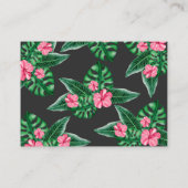 水彩ピンクのフラミンゴ – ベビー用の書籍 エンクロージャーカード (裏面)