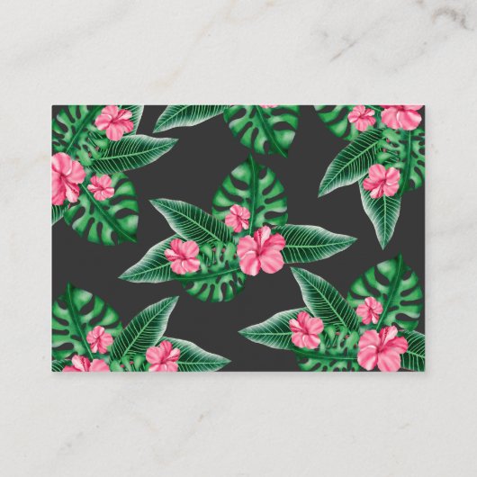 水彩ピンクのフラミンゴ – ベビー用の書籍 エンクロージャーカード (裏面)