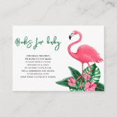 水彩ピンクのフラミンゴ – ベビー用の書籍 エンクロージャーカード (正面)