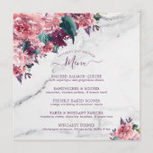 水彩ピンクのフローラマーブルマザーンデイブランチ メニュー (正面)