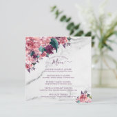 水彩ピンクのフローラマーブルマザーンデイブランチ メニュー (スタンド正面)