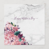 水彩ピンクのフローラマーブルマザーンデイブランチ メニュー (裏面)