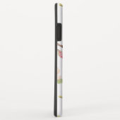 水彩ピンクのマグノリアの花と離れのパターン Case-Mate iPhoneケース (裏面/右)