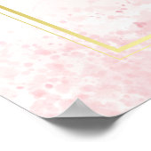 水彩ピンクのローズイスラム教の結婚ポスター ポスター (角)