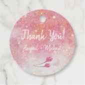 水彩ピンクのローズバッド 🌹 フェイバータグ (正面)