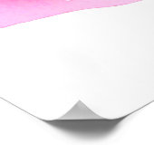 水彩ピンクの唇メイクアップブランディング ポスター (角)